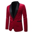 thumbnail image 1 of Wancir Men's Tuxedo Jacket Slim Fit Shawl Lapel Blazer Suit Jackets for Party Prom Wedding Dinner, 1 of 3