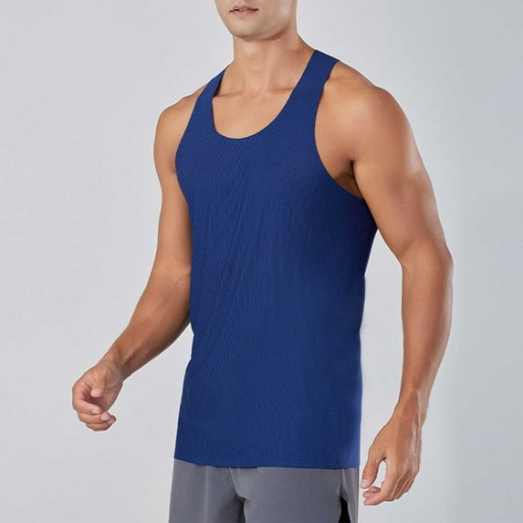 Wancir Men's UPF 50+ Tank Top Quick Dry Summer Workout Muscle Sleeveless Shirts for Swim Beach Bodybuilding