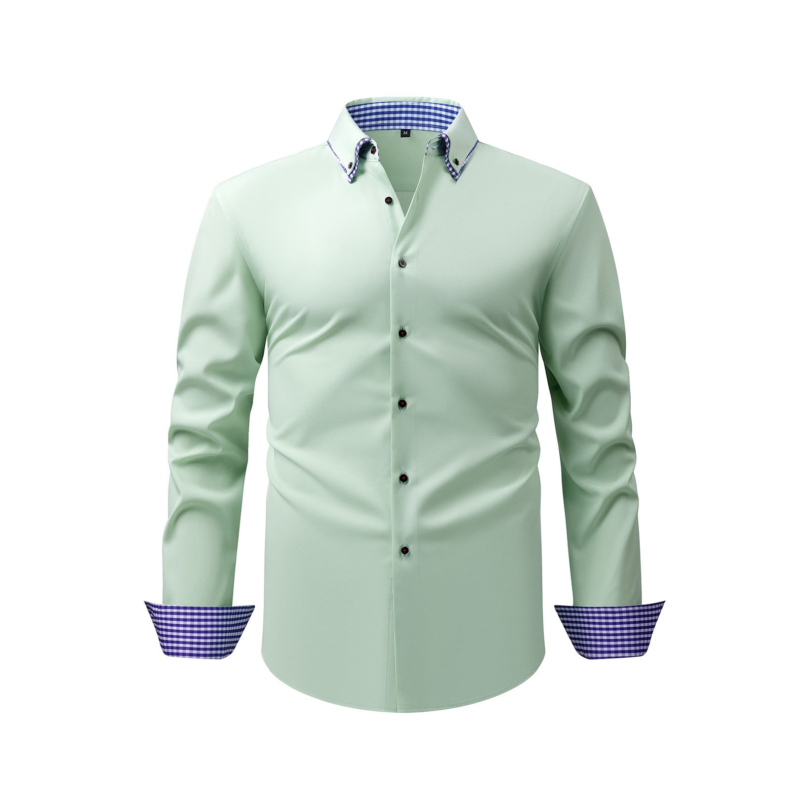 urban dress shirts for men Wancir Men's Urban Stylish Casual Business Slim Fit Long Sleeve Button Up Dress  Shirt