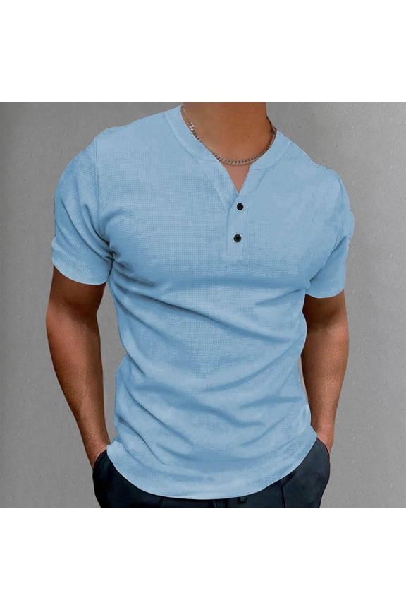 Wancir Men's V-Neck Compression Shirts Quick Dry Short Sleeve T-Shirts Sports Undershirts Baselayer Tee Tops
