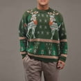 thumbnail image 1 of Wancir Men's Vintage Striped Sweater Oversized Knitted Pullover Crewneck Long Sleeve Colorblock Jumper Tops, 1 of 5