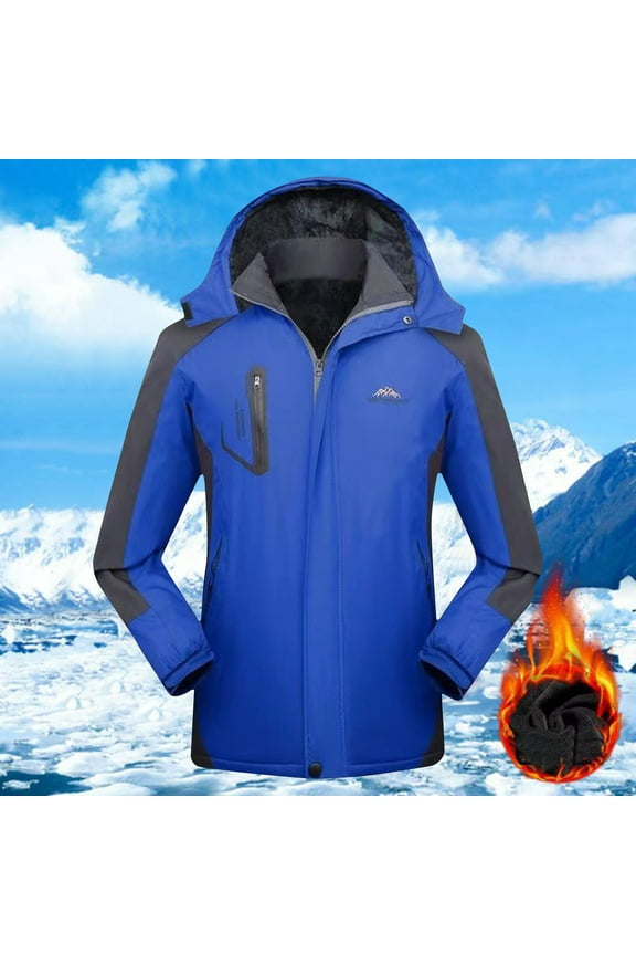 Wancir Men's Warm Winter Coat Waterproof Mountain Ski Jacket Windproof Detachable Hood Raincoats