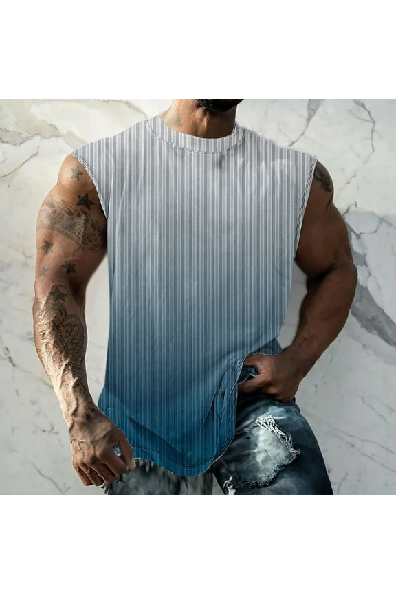 Wancir Men's Workout Swim Sleeveless Shirts Quick Dry Beach Pool Tech Running Athletic Exercise Muscle Tank Top Big and Tall