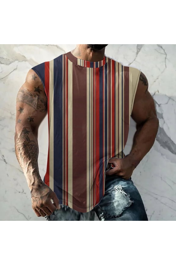 Wancir Men's Workout Swim Sleeveless Shirts Quick Dry Beach Pool Tech Running Athletic Exercise Muscle Tank Top Big and Tall