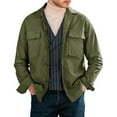 thumbnail image 1 of Wancir Mens Button Down Shirt Jacket Casual Cotton Military Shacket Lightweight Outdoor Cargo Jacket Coat, 1 of 7
