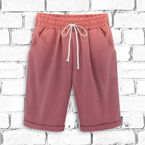 Wancir Mens Casual Elastic Waist Pull On Shorts Drawstring Relaxed Fit Summer Dress Shorts with Pockets