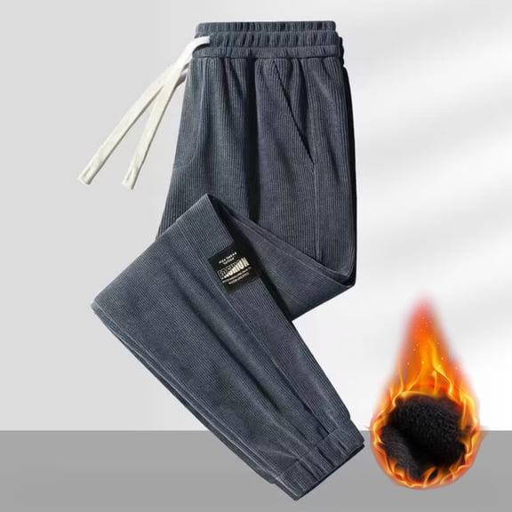 Wancir Mens Casual Pants Elastic Waist Drawstring Chino Pants Cotton Twill Trousers with Pockets