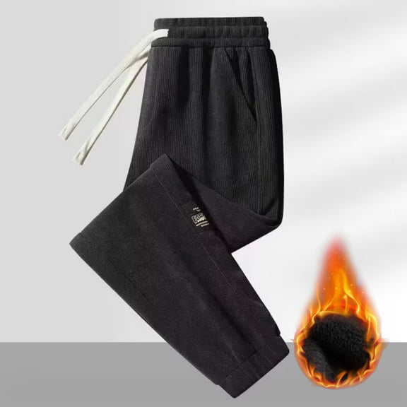 Wancir Mens Casual Pants Elastic Waist Drawstring Chino Pants Cotton Twill Trousers with Pockets