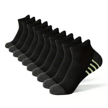Wancir Mens Cotton Ankle Socks, Casual Running Socks for Men, Thin Breathable Moisture Wicking, Solid Colors, 5 Pairs