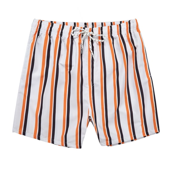 Wancir Mens Cotton Linen Shorts Casual Drawstring 7inch Inseam Shorts Stretch Summer Beach Wear