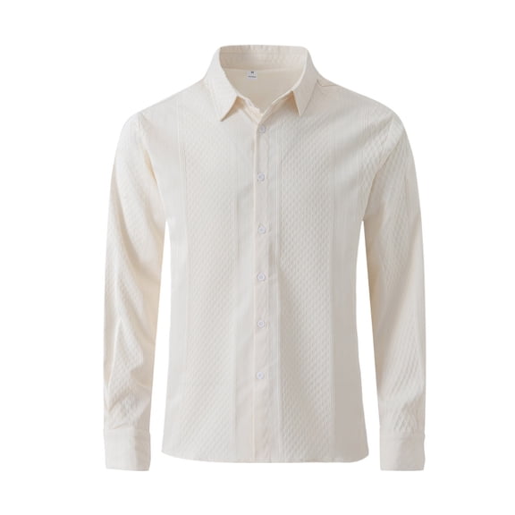 Wancir Mens Dress Shirts Wrinkle Free Regular Fit Stretch Rayon Bamboo Button Down Shirt