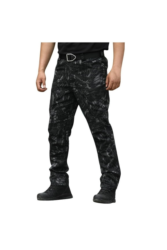 Wancir Mens Fashion Camouflage Multiple Pockets Multi Multifunctional Work Trousers Pants