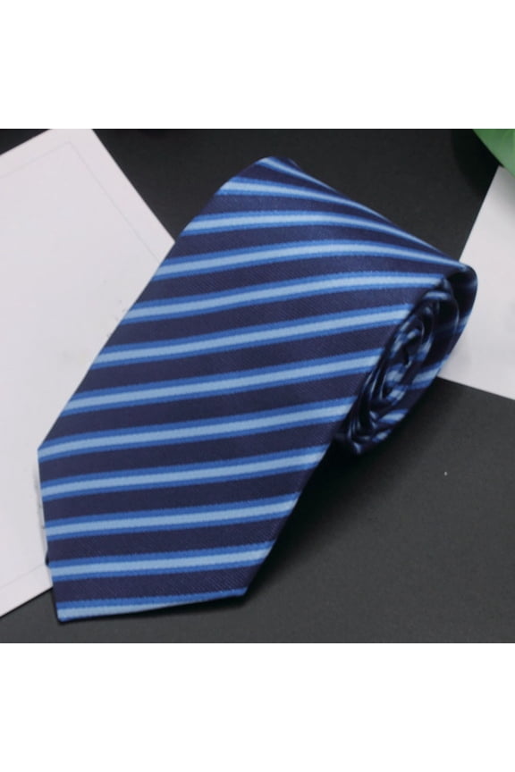 Wancir Mens Fashion Twill Business 8cm Dress Shirt Solid Polyester Hand Tie