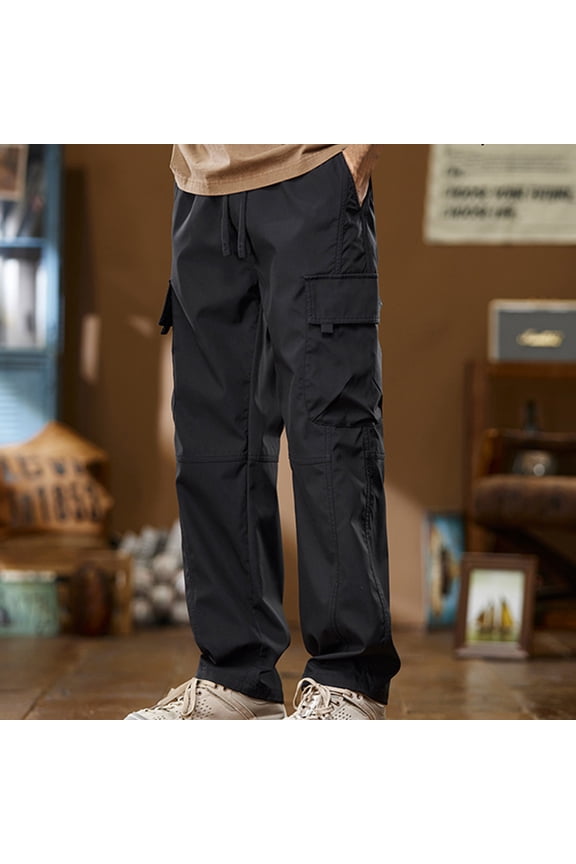Wancir Mens Hippie Harem Pants Casual Elastic Drawstring Tapered Pants Solid Color Baggy Yoga Drop Crotch Trouser