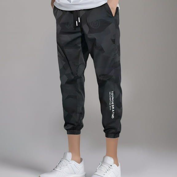 Wancir Mens Hippie Harem Pants Casual Elastic Drawstring Tapered Pants Solid Color Baggy Yoga Drop Crotch Trouser