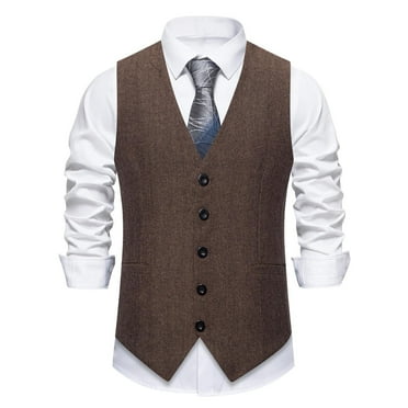 Wancir Mens Shiny Paisley Suit Vest Victorian Steampunk Gothic Waistcoat for Men Wedding Party Suit or Tuxedo
