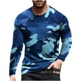 thumbnail image 1 of Wancir Mens Shirts Long Sleeve Casual Stylish Camouflage Print Workout Crewneck Sweatshirts Loose Fit Camo Pullover Tees, 1 of 5