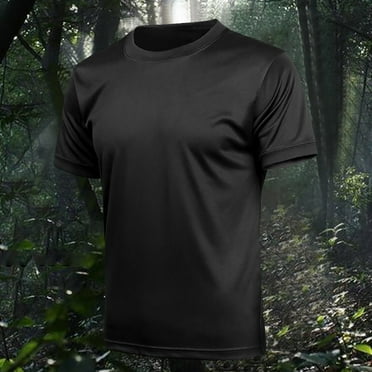 Wancir Mens Short Sleeve Fishing Shirt Camouflage Quick Dry Outdoor Sun Protection Shirts