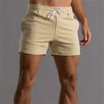 thumbnail image 1 of Wancir Mens Shorts 5" Inseam Casual Stripes Sweat Cotton Jogger Workout Summer Shorts with Pockets, 1 of 5