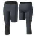 thumbnail image 1 of Wancir Mens Single Leg 3/4 Compression Capri Tights One Leg Unisex Sports Compression Pants Athletic Base Layer Leggings, 1 of 4