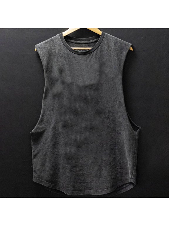 Wancir Mens Tank Top Undershirt G-Unit Style Summer Tank Tops Square Cut Muscle Rib A-Shirt Gym Muscle Tank Top