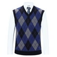 thumbnail image 1 of Wancir Mens V-Neck Knitted Sweater Vest Solid Plain Sleeveless Pullover Knitwear, 1 of 5