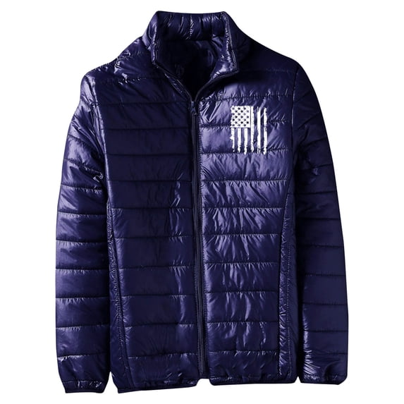 Wancir Mens Winter Jacket with Hood Quilted Puffer Down Jacket Full Zip Warm Thick Coats Cold Weather Work Outerwear