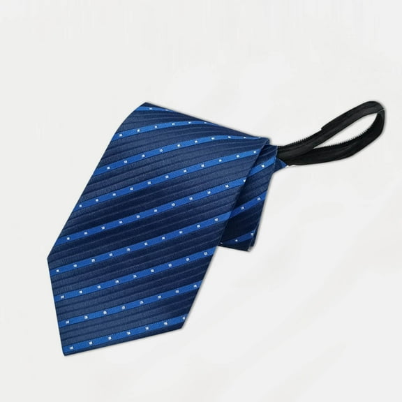 Wancir Mens Zipper Tie Adjustable Pretied Ties for Men Polyester Necktie with Zip for Wedding Party Christmas