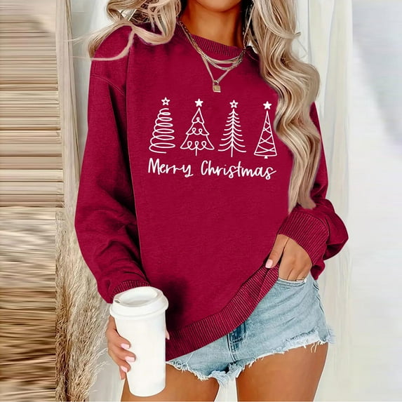 Wancir Merry Christmas Sweatshirt, Ugly Christmas Sweater Women, Christmas Sweaters For Women