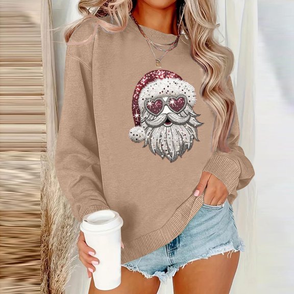 Wancir Merry Christmas Sweatshirt for Women Christmas Light Long Sleeve Shirt Xmas Holiday Crewneck Pullover Tops