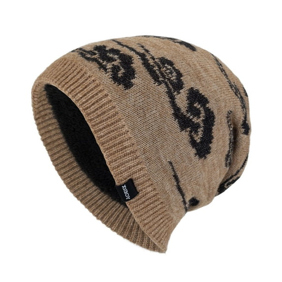 Wancir New Knitted Warm Hat Women Men Fleece Lined Thicken Beanie Hat Unisex Winter Outdoor Slouchy Skull Beanie Hat