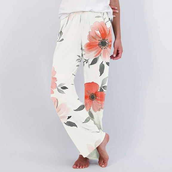 Wancir Pajamas Pants for Women Men Lounge Pj Print Pants Causal Sleep Bottoms