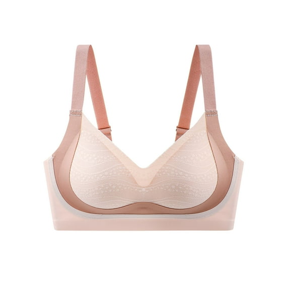 Wancir Plus Size Push Up Bras for Women Back Fat Coverage Floral Seamless Comfort Bras Everyday Adjustable Breathable Bra