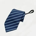 thumbnail image 1 of Wancir Pretied Men's Wedding Business Necktie Striped Adjustable Formal Zipper Neck Tie, 1 of 3