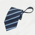 thumbnail image 1 of Wancir Pretied Men's Wedding Business Necktie Striped Adjustable Formal Zipper Neck Tie, 1 of 3