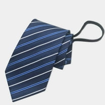 Wancir Men's 3.15" Jacquard Polyester Tie Quick-Release Zipper for Business Meetings