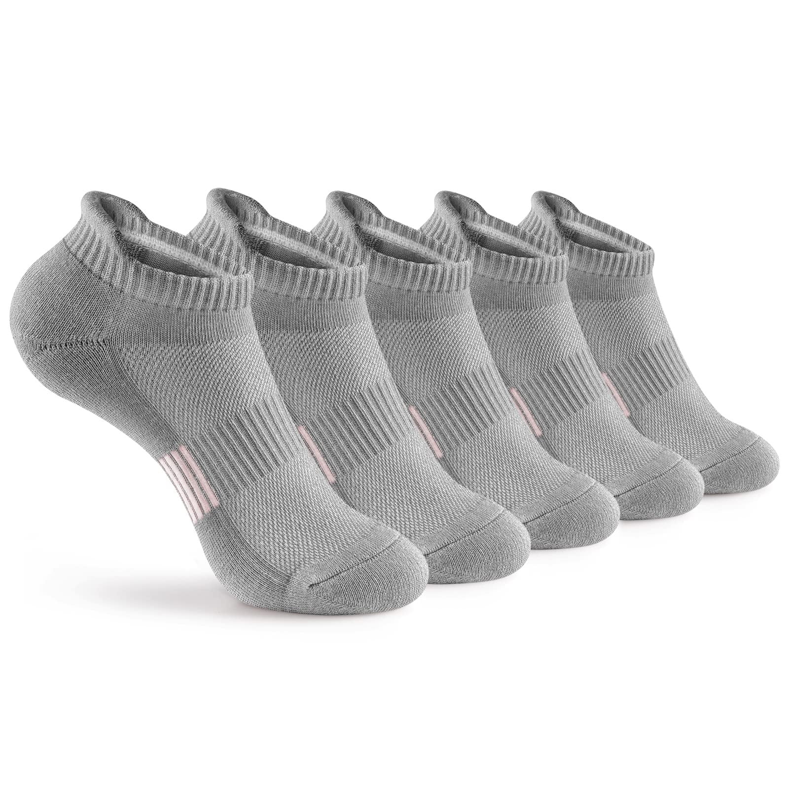 Wancir Running Ankle Socks for Women Athletic Cotton Cushioned 5 Pairs Workout No Show Socks Women
