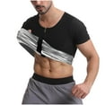 thumbnail image 1 of Wancir Sauna Tank Top for Men with Zipper, Men's Slimming Sweat Burn Fat Tummy Control Shapewear Short Sleeve, 1 of 7