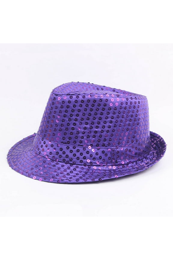 Wancir Sequin Fedora for Men and Woman | Cosplay Mardi Gras Party Favor Hats Raves Concerts Costume Accessories