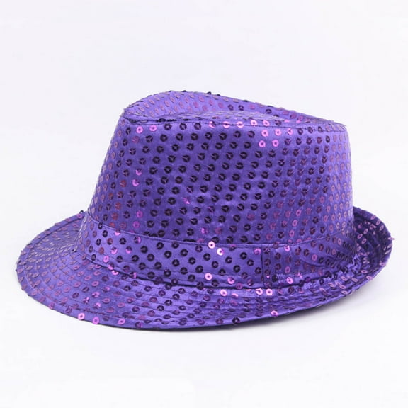 Wancir Sequin Fedora for Men and Woman | Cosplay Mardi Gras Party Favor Hats Raves Concerts Costume Accessories