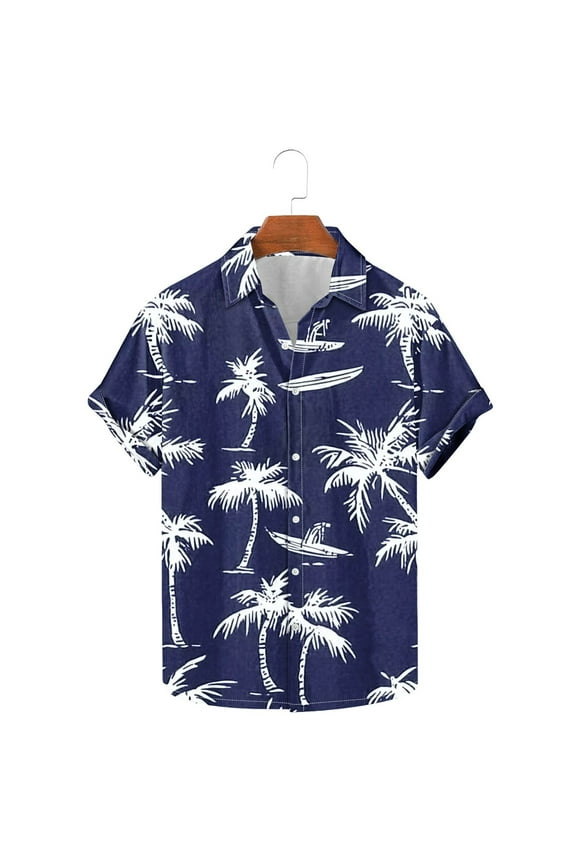 Wancir Short Sleeve Hawaiian Shirts Casual Floral Button Down Aloha Shirt, Dad and Son Matching Hawaiian Shirts