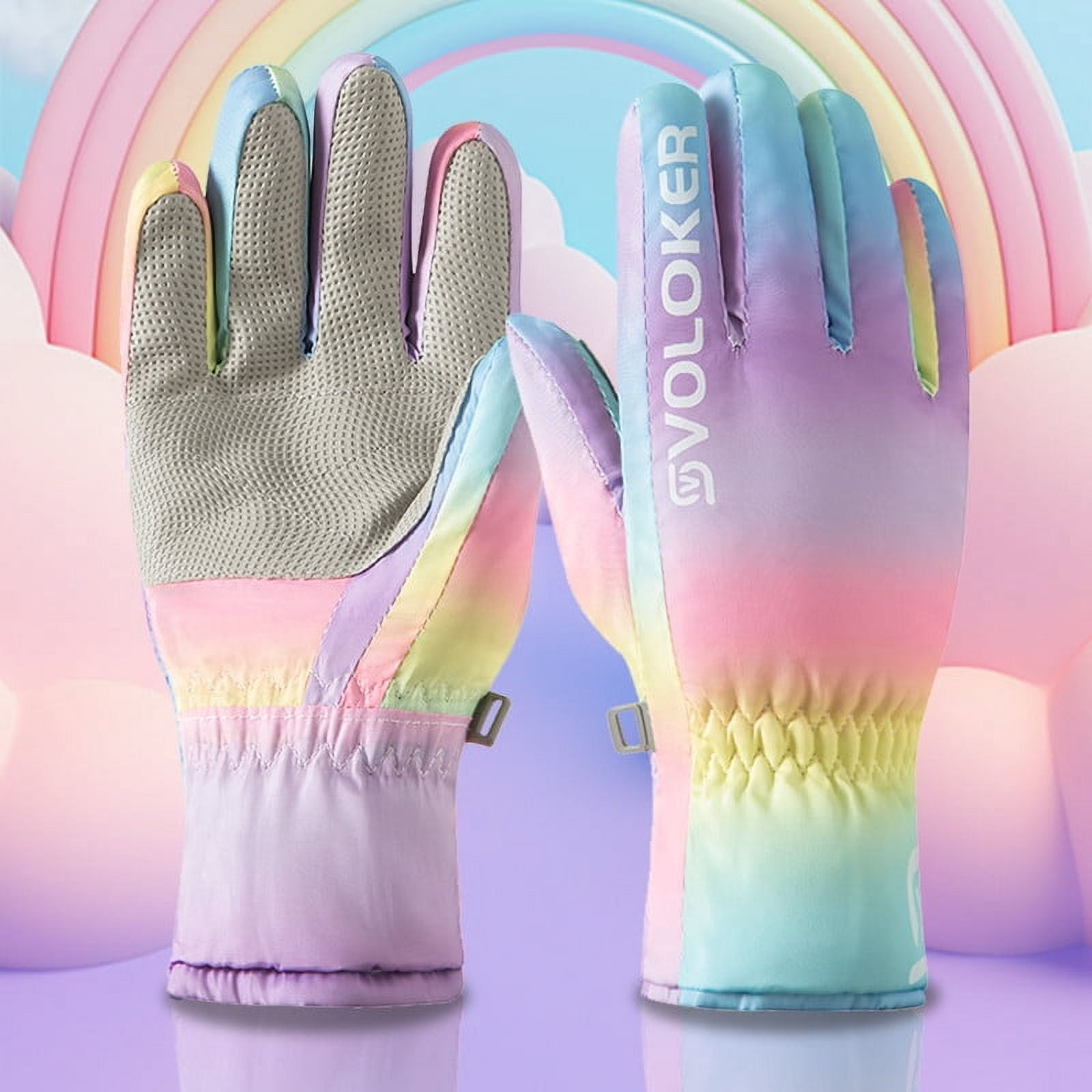 Wancir Ski Gloves, Waterproof Snow Gloves -30℉ Winter Gloves for Cold Weather, Warm Snowboarding Gloves - for Kids, Boys and Girls