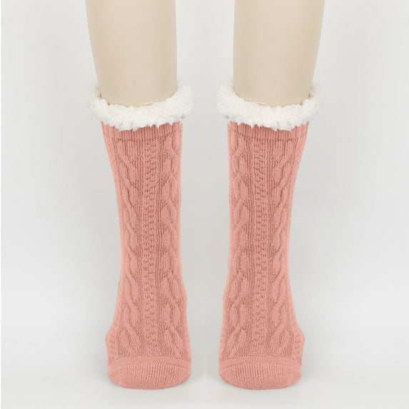Wancir Slipper Socks for Women with Gripper - Winter Non Slip Thick Fuzzy Socks - Warm Cozy Christmas Gift