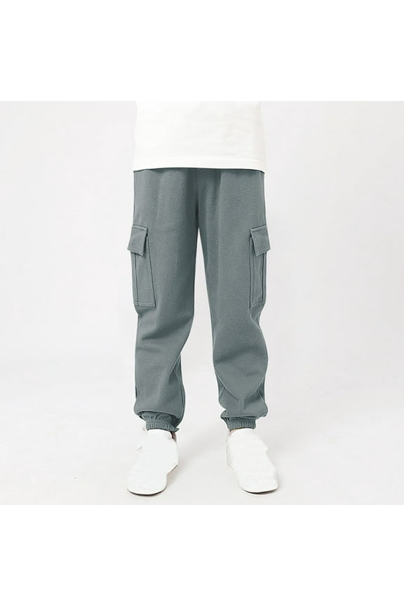 Wancir Spring Children Pants Men Work Pants Children Pocket Guard Pants Casual Outwear Pants