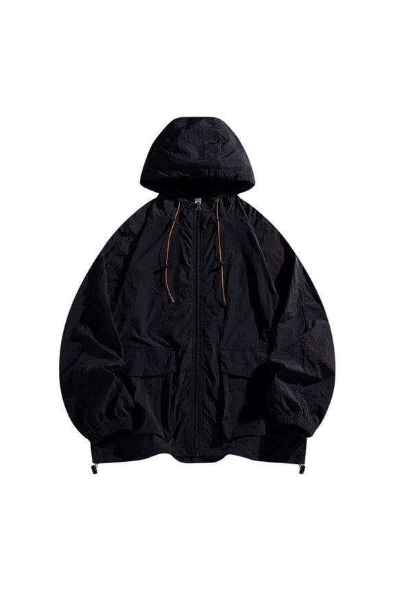 Wancir Summer Skin Coat Sun Protection Clothing Thin Jacket Men Hooded Sunscreen Outerwear