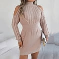 thumbnail image 1 of Wancir Sweater Dress for Women Elegant Casual Knit Long Sleeve Pullover Sweater Dresses, 1 of 1