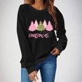 thumbnail image 1 of Wancir Sweatshirt Women Merry Christmas Letter Print Long Sleeve Sweater Xmas Crewneck Pullover Casual Blouse Tops, 1 of 4