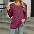 thumbnail image 1 of Wancir Sweatshirt for Women Crewneck Pleated Long Sleeve Shirts Tunic Tops Fashion 2024, 1 of 8