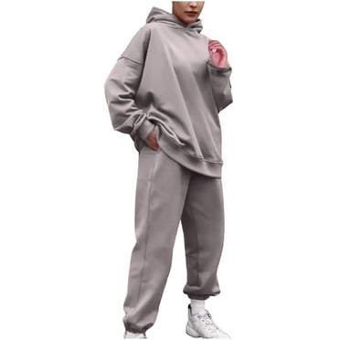Wancir Sweatsuits for Women Set Jogger Set Hoodie Two Piece Lounge Suit Long Sleeve Athletic Outfits Kangaroo Pockets