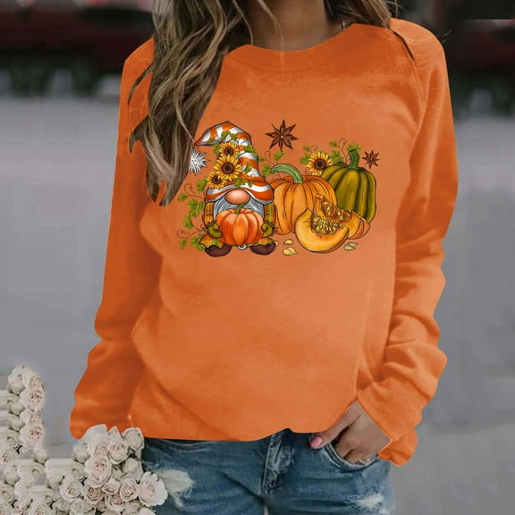 Wancir Thankful Blessed Thanksgiving Shirts Vintage Color Block T Shirt Blouse for Women Long Sleeve Splicing Tee Tops Tunic